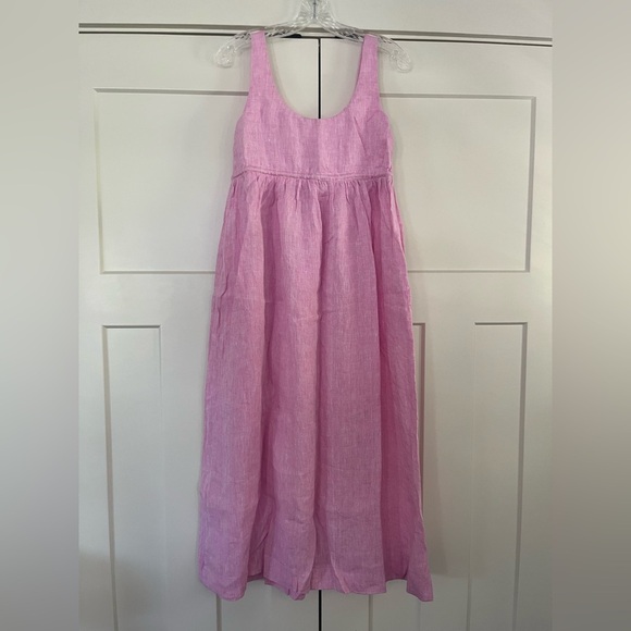 NWOT Tuckernuck Pomander Place Dress Sabella Maxi Linen in Pink XS - Picture 3 of 9